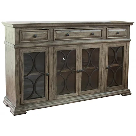 4 Door Sideboard with 3 Drawers